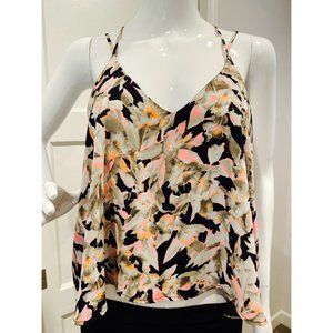 ASTR neon floral strappy camisole top